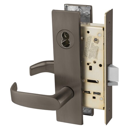 Sargent Office or Entry Mortise Lock, LW1 Escutcheon, L Lever, LFIC Prep Less Core, Oil Rubbed Bronze 60-8205 LW1L 10B
